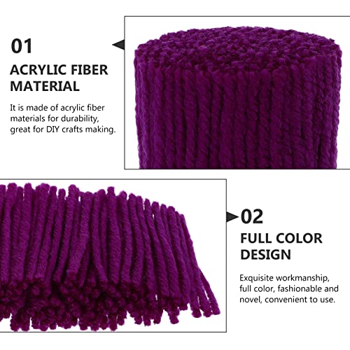 COHEALI Yarn Winder 10 Rolls Purple Acrylic Yarn for Latch Hook Crafts Crochet Rugs, Home Textiles, Brown,Purple - Image 3
