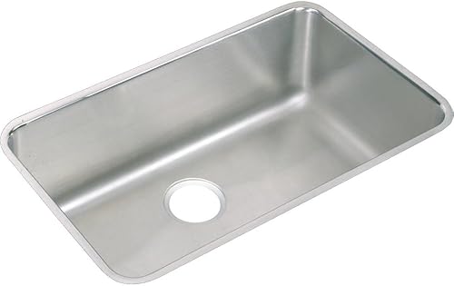Elkay Lustertone ELUH281612 - Fregadero de cocina de acero inoxidable con un solo tazón