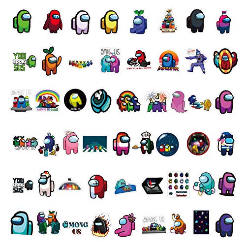 Among Us Stickers [52Pack], Game Among Us Waterproof Vinyl Stickers Decals for Laptop Water Bottle Bumper Luggage Computer Skateboard Snowboard. Gift for Kids Girls Teens - Thumbnail 2