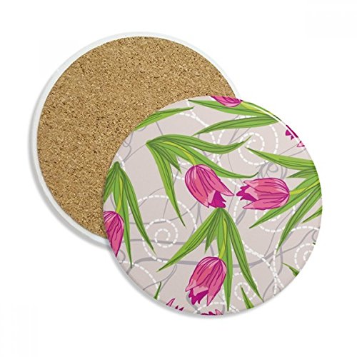 Caboteur en céramique fleur d'œillet dessous de verre absorbant DIYthinker 2 pièces