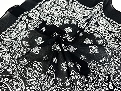 Image of Single Pack Bandanas 60s Premium Cotton Soft Thin Handfeel Large Handkerchief for Men and Women
