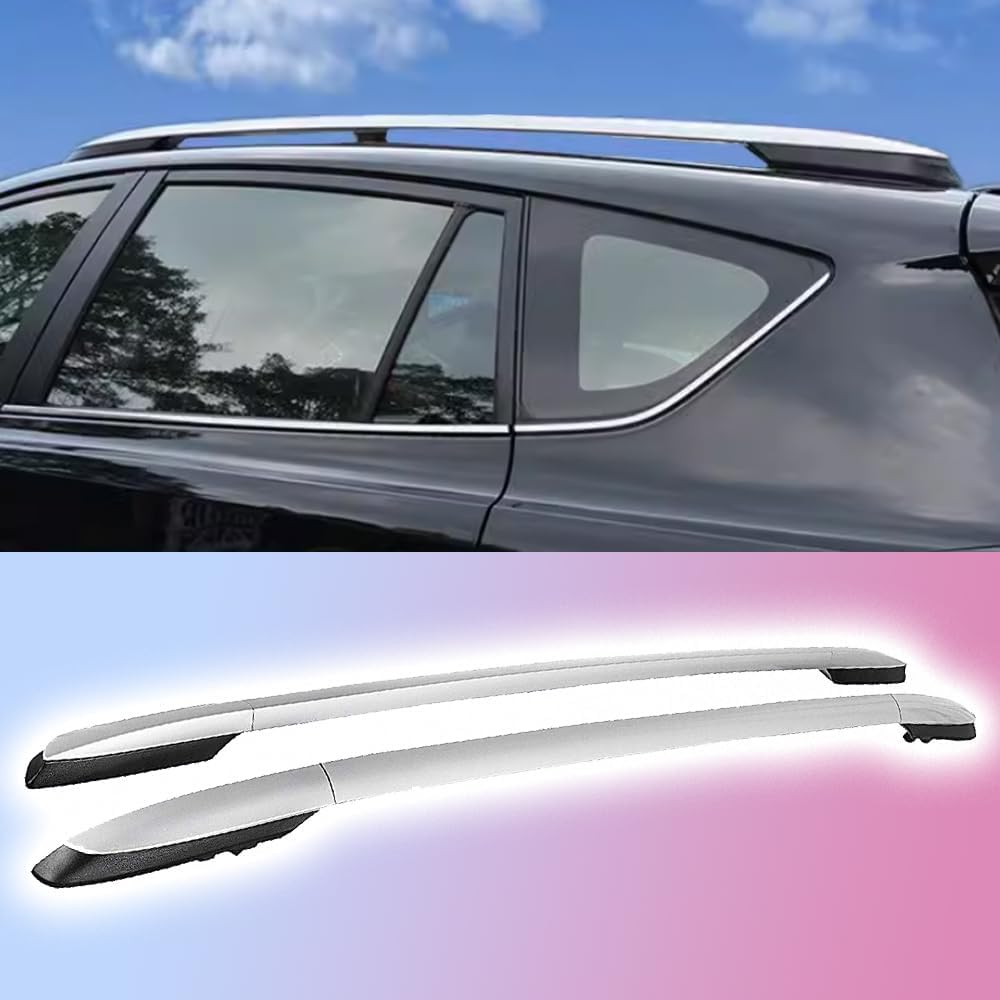 Aluminum Roof Rack for RAV4 RAV-4 2013-2018 crossbars for Secure Luggage Cargo Storage Durable for Travel Adventures Sliver(2PCS)