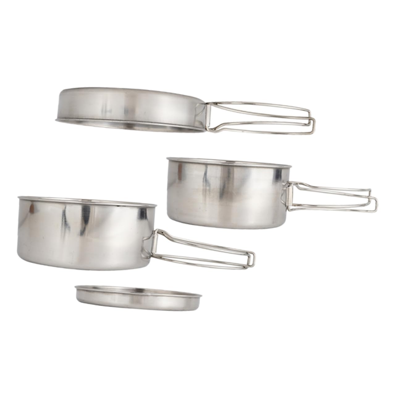 Milisten Set de Casseroles Acier Inoxydable pour Camping Ustensiles de Cuisine Pratiques et pour Randonnée BBQ et Activités de Plein Air