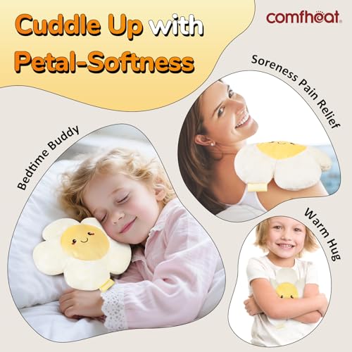 Image of Microwave Heating Pad for Pain Relief, Moist Heat Pack Hot Compress for Period Cramps Pain, Shoulder, Muscles, Plush Heating Pad Microwavable for Girl Women, with Washable Cover