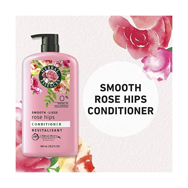 Herbal-Essences-Shampoo-and-Conditioner-Vitamin-E-Rose-Hips-and-Jojoba-Extract-Smooth-Collection-Bundle Herbal Essences Shampoo and Conditioner Set, Vitamin E, Rose Hips and Jojoba Extract, Smooth Collection, 29.2 Fl Oz Each