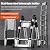 Telescoping Ladder with Locking Mechanism, 15.4 FT Stainless Steel Lightweight Extension Ladder, Heavy Duty 330lbs Capacity, Multi-Purpose Collapsible Ladder for RV or Outdoor Work (Double Ladder)