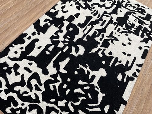 Image of Sifa Carpet Modern Round Area Rug - Hand-Tufted with 100% NZ Wool, Thick & Soft Circular Carpet for Living & Dining Room, Weight -15 Pund, Size-5x5 Feet (60x60 Inch Round)