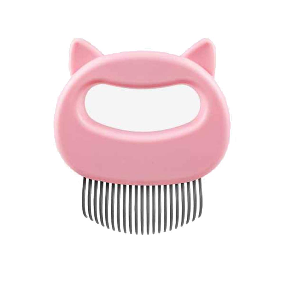 Cat Brush with Extra Soft Silicone Pins – Grooming & Shedding Massage Brush for Short & Long Hair Pink One Size