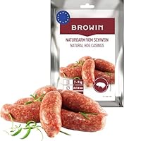 BROWIN® Naturdarm für Wurst | Premium Naturdarm für hausgemachte Würstchen, Wacholderwurst, Weißwurst, Bratwurst (Kaliber 28/30 mm, 15 m, Schweinedarm)