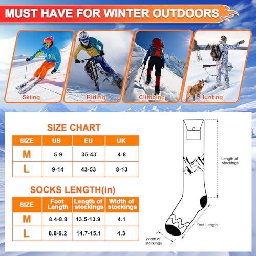 Snow Leopard KEC-5000 Heated Socks For Men Women thumb #5