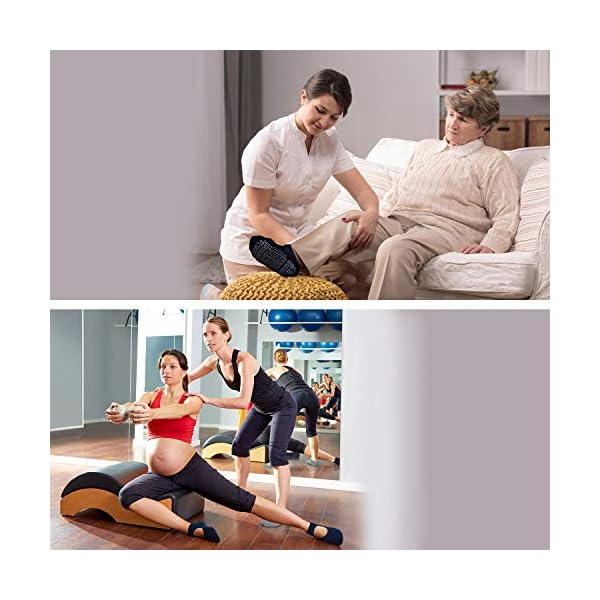 unenow Non Slip Grip Yoga Socks for Women with Cushion for Pilates, Barre, Dance