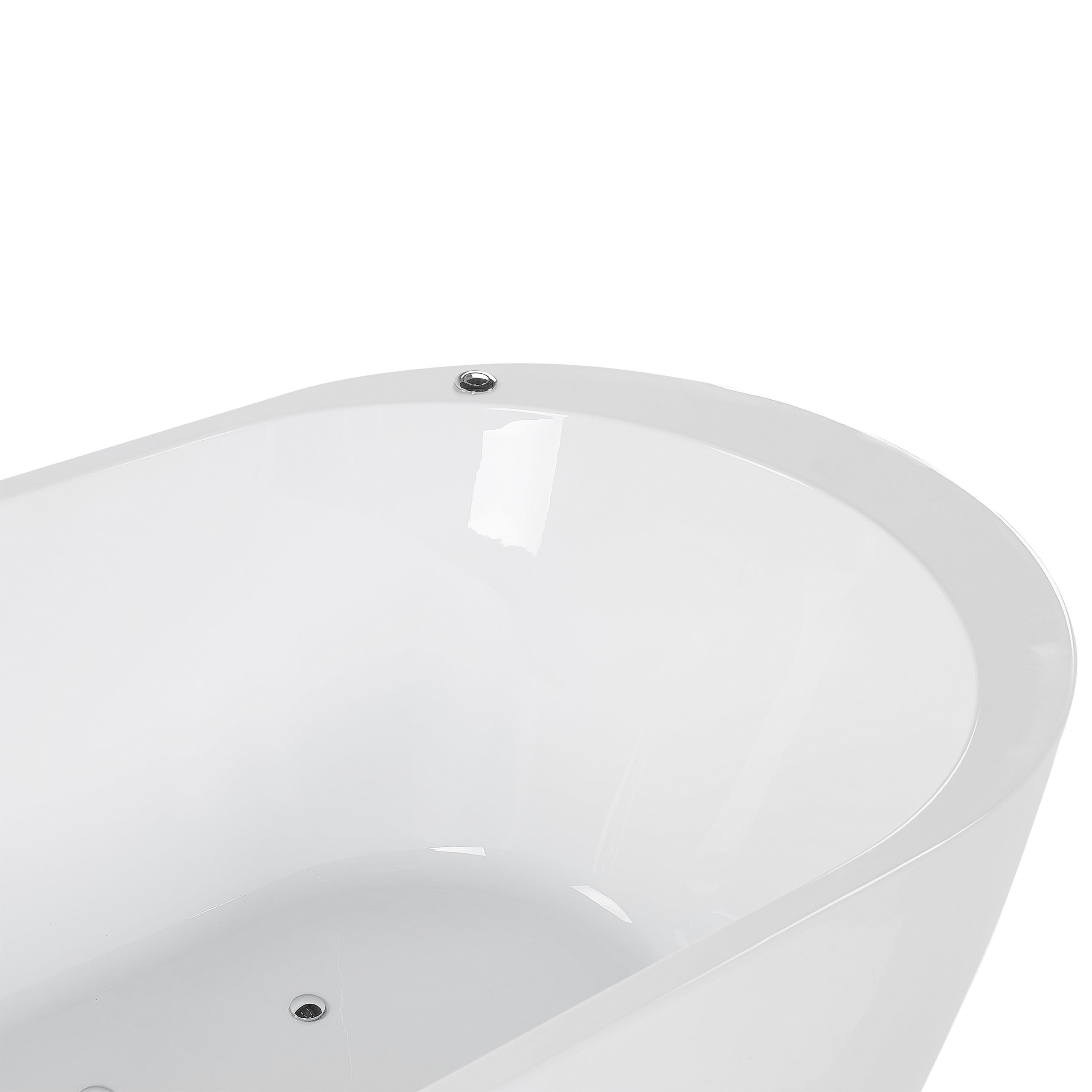 Vasca da Bagno Freestanding Idromassaggio con Luci LED Bianca 170 cm