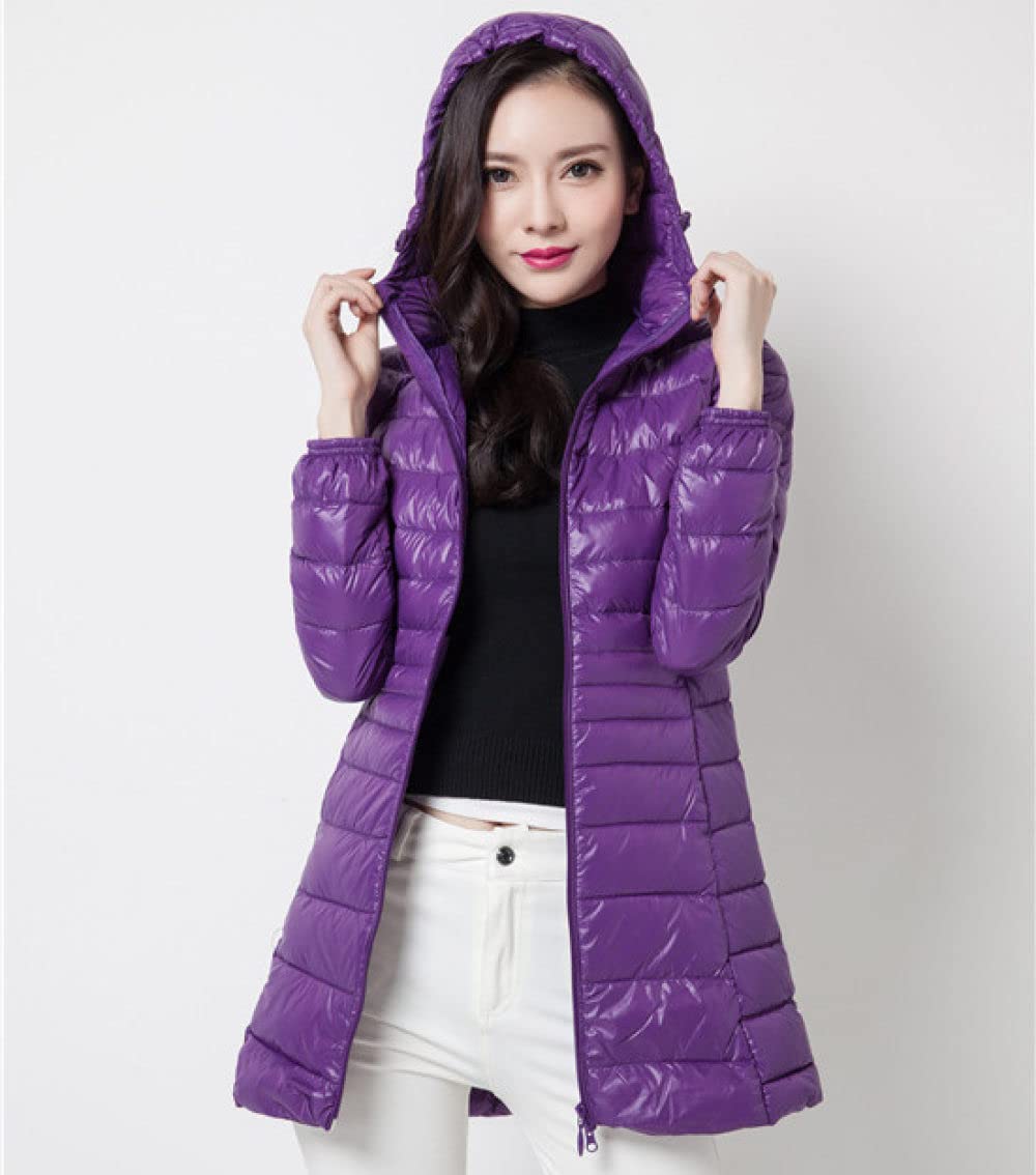 Winterjas voor dames, lang, warm, elegant, donsjas, lang, licht