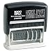 2000 PLUS 12-in-1 Self-Inking Date and Phrase Stamp, REC'D, ANS'D, ENT'D, PAID, BAL, CHG'D, SHIP'D, RET'D, C.O.D, CANC, FILLED, FILED, 1-3/4" x 1/4" Impression, Black Ink (011227)