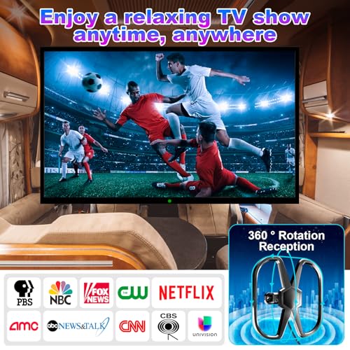 Yinsheepq7 Tv Antenna Support 2 Tvs, 1700+ Miles Range Digital Tv Antenna For Smart Tv thumb #3