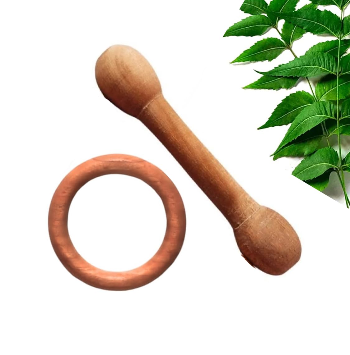MS ORGANICS Natural And Chemical-Free Neem Wood Teethers | Bpa Free Wooden Teether For 6 To 12 Months Baby Infant | Anti-Bacterial And Anti-Fungal | - Set Of 2 (Ring And Dumbbell) (B0DBJDYM43) Amazon Price History, Amazon Price Tracker