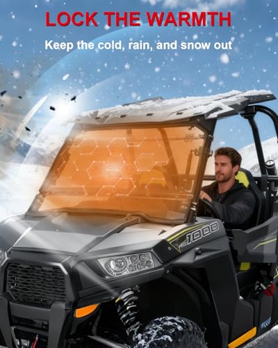 Image of StarknightMT 14-18 RZR 900 /XP 1000 UTV Flip Up Windshield Scratch Resistant