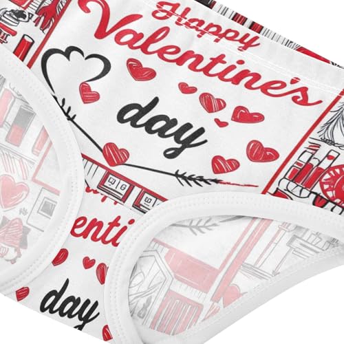 Stylish Girls Underwear Toddlers 2t Cotton Girl Panties Cute Happy Valentine's Day Undies Kids Briefs4
