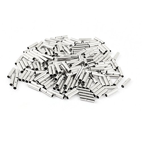 Uxcell a15071300ux0253 200Pcs BV-2 Uninsulated Butt Connectors Terminal for 16-14 A.W.G Wire (Pack of 200)