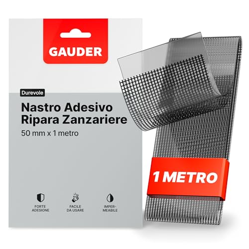 GAUDER Nastro Riparazione Zanzariere - Kit Riparazione Insetti in Fibra di Vetro...