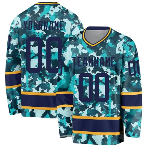 Camiseta de hockey personalizada, logotipo personalizado, número de nombre, camisetas de hockey, camisetas retro, regalo para el equipo de la liga de cerveza, hombres y mujeres, 12, S