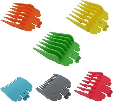 Xspeedonline 6Pcs Clipper Guards Set for Andis Incline RACA-2 Glaker 6026 Models - Colorful