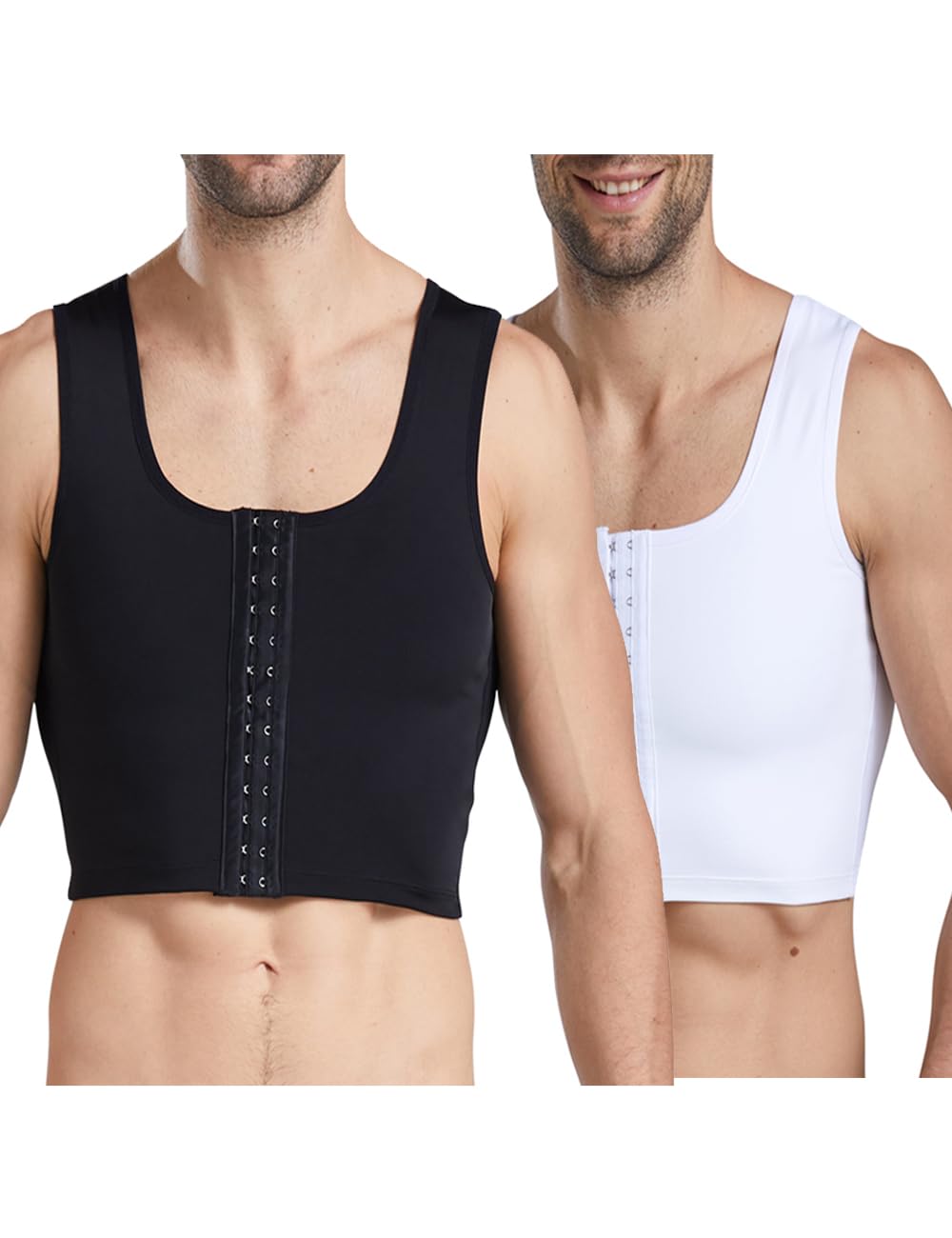 Hombres Corsé compresión Plana Chest Binder Flat Esconder ginecomastia Compresión para Adelgazar, Camiseta de Tirantes para Entrenamiento