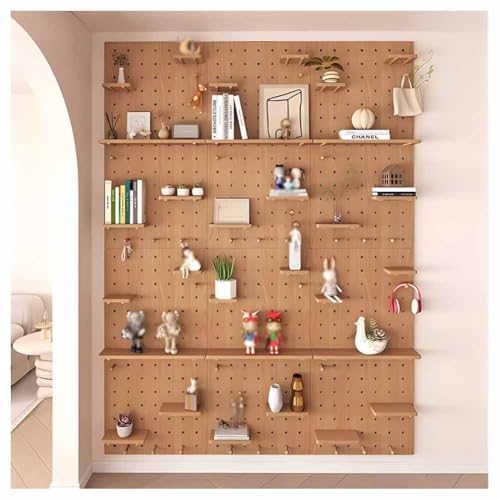 Panneaux perforés muraux en bois marron 40x60 cm pour rangement de maison et garage