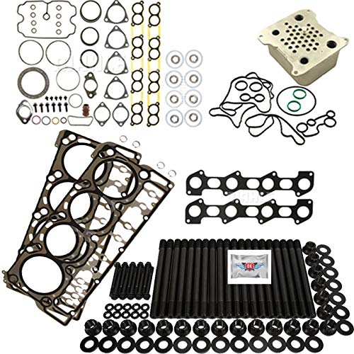 6.4L Revive Kit #3 w Aftermarket Studs Head Gaskets Oil Cooler Int & Exh Gaskets - Fits Ford 6.4L 6.4 Powerstroke Kit - 2008-2010 - DK Engine Parts
