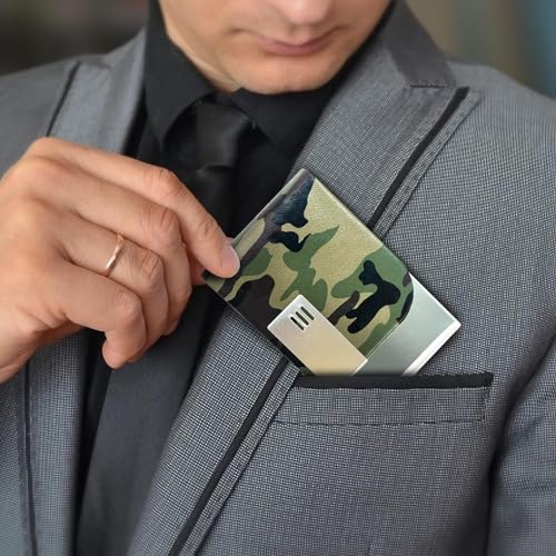 Image of Customised /Personlised Name Engraved Stainless Steel Metal Unisex RFID Blocking Business Visiting Wallet Card Holder for Men & Women /Gift Your Loved Once on Any Occasion (Fozi Green)