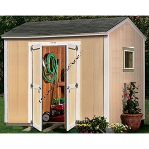 Shed How-to Book; Paper Pattern Plan to DIY and Easily Build 10x8 Gable Utility Storage Building with Ramp Cover
