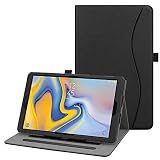FINTIE Housse pour Samsung Galaxy Tab A 10.5 Pouces 2018 SM-T590/T595 - Coque de Protection Multi Angles Etui Case Cover Fonction Sommeil/Réveil Automatique avec Pochette de Cartes, Noir