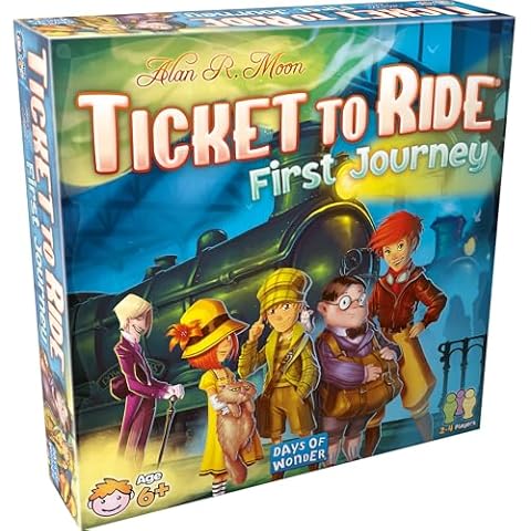 Ticket to Ride First Journey Board Game - Fun and Easy for Young Explorers! Train Strategy Game, Family Game for Kids & Adults, Ages 6+, 2-4 Players, 15-30 Min Playtime, Made by Days of Wonder Cover