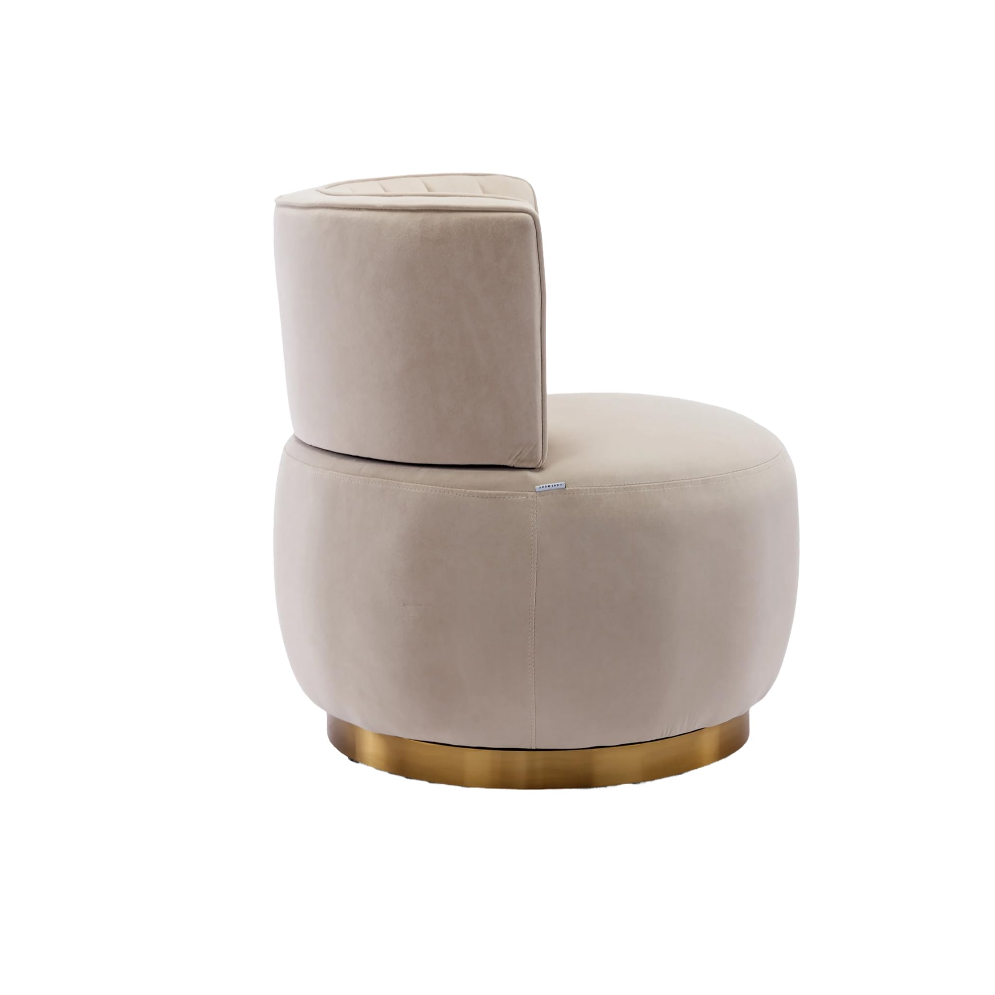 Silla giratoria moderna de 360 grados, silla giratoria redonda, acabado de terciopelo suave, respaldo cómodo, estructura estable, sillas de salón, sillas de barril, adecuadas para sala de estar