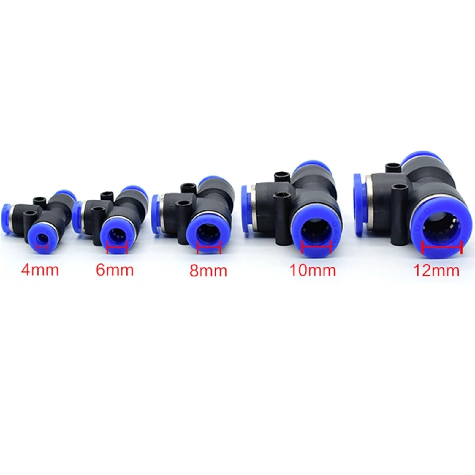 Pneumatyczne złącze rurowe szybkozłączka do rury wodnej Push In Hose Couping OD 10 mm 12 mm 1/5 szt. (5 szt. PE, OD12 mm)