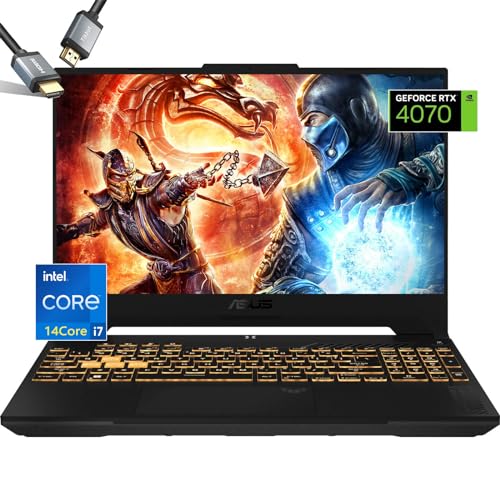 Image of ASUS-TUF Gaming-Laptop RTX 4070 MUX140W - i7-13620H - RGB Backlit Keyboard - 15.6 FHD IPS Display 100% sRGB - G-SYNC - Wi-Fi 6 - Webcam - HDMI Cable -2024 (32GB RAM |2TB PCIe SSD)