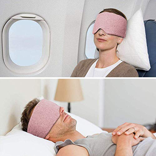 100% modal katoenen slaapmasker, premium oogmasker, groot slaapmasker, nachtmasker met verstelbare klittenbandsluiting, voor mannen en vrouwen, super zacht en comfortabel voor nachtslaap en reizen, roze - Image 8