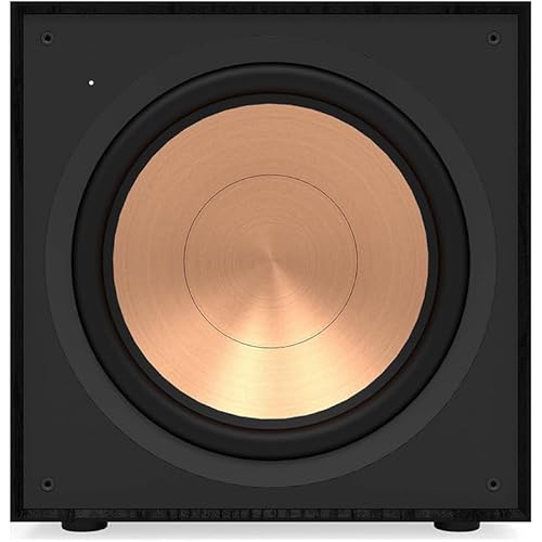 klipsch Reference R-121SW 12” Front-Firing Subwoofer with revamped Spun-Copper thermoformed crystalline Polymer woofers and an All-Digital Amplifier for Premium Sound in Black