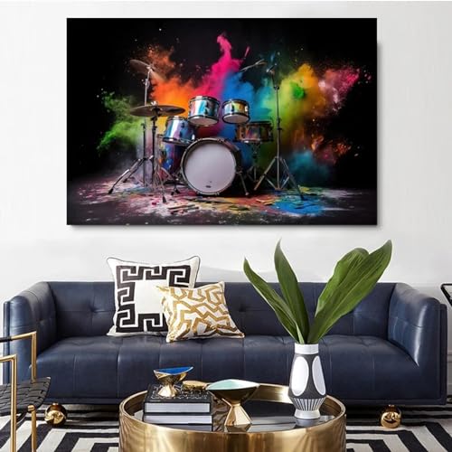 Impression d'art sur toile haut de gamme de batterie abstraite pour art mural moderne