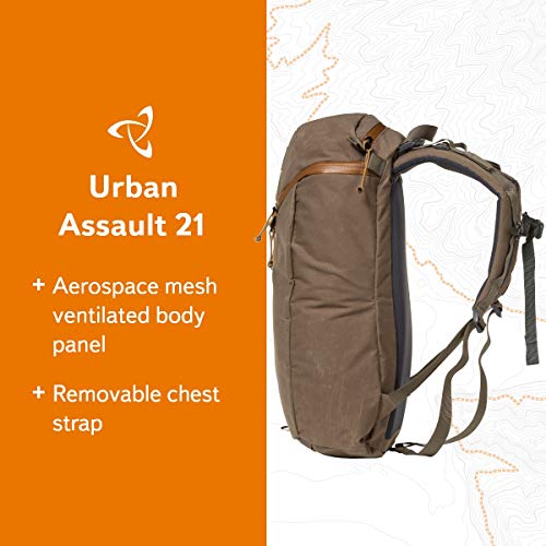 Mystery Ranch Urban Assault 21 Backpack - Inspired By Military Rucksacks, Waxed Wood, 21L #TOP2