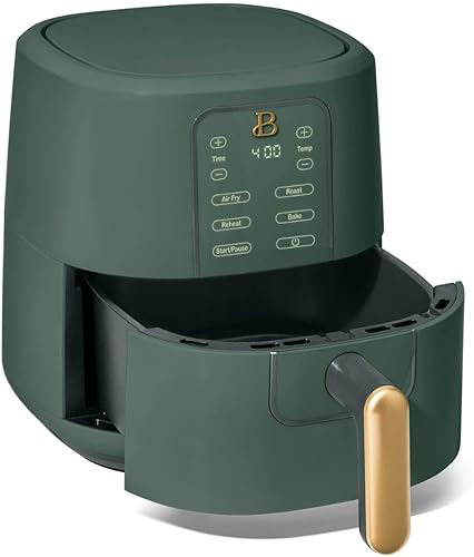 Miniatura 5 de Hermosa freidora de aire digital de 3 cuartos con tecnología TurboCrisp, acabado mate, pantalla táctil, cesta antiadherente (verde tomillo)