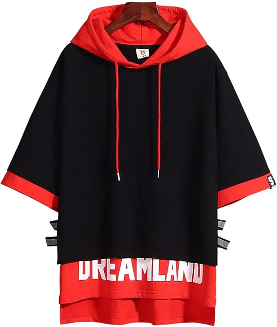 Amazon Co Jp Hisitosa 半袖パーカー メンズ 夏服 Tシャツ フード付き ゆったり 大きいサイズ パーカー 重ね着風 綿 快適な 服 メンズ 夏用 ファッション