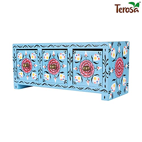 Terosa Wooden Drawers Chest or Trinket Box - Sapphire Tres - Std - 3 Drawers 2