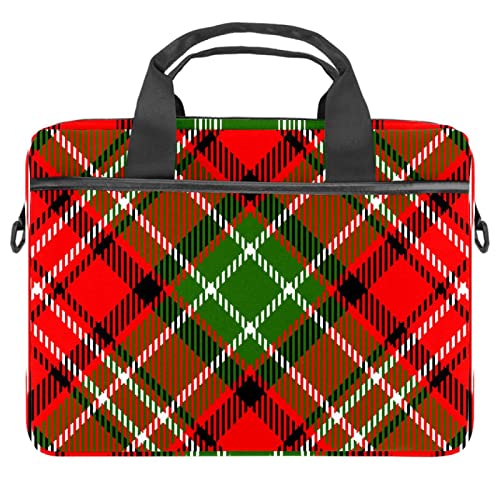 Sac bandoulière ordinateur portable 13 14 pouces bleu moineau chinois et écossais rouge