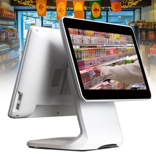 Image of Dual Screen Smart Cash Register,Smart Touch Screen Cash Register Pos System,15.6 inch Touch Screen, N2930 CPU, 4gb Ram, 64gb Ssd,for Retail, Restaurant,for Small Business