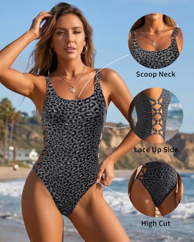 Image of Tempt Me Women One Piece Swimsuit Sexy Crisscross Bathing Suit Lace Up