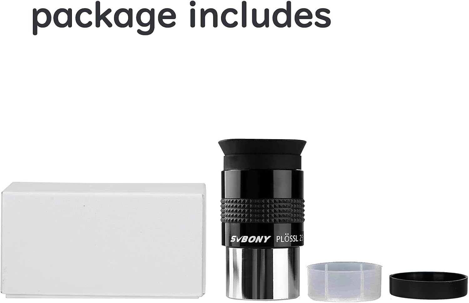 SVBONY SV131 Plossl Eyepiece, 1.25 Inches 25mm Telescope Lens, 4 Elements Design 48 Degrees Field of View Telescope Eyepiece with Filter Threaded