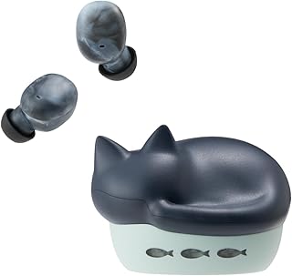 ラディウス radius HP-C28BT 完全ワイヤレスイヤホン : NEKO true wireless earphones Bluetooth対応 フルワイヤレス 左右分離型 AAC 軽量 猫 小型 小さい耳 コンパクト おしゃれ かわいい イヤホン TWS HP-C28BTK(クロ)
