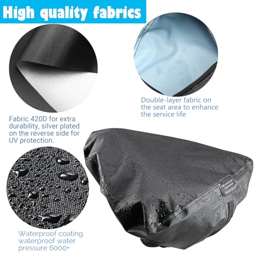 Image of New Bicycle Seat Cushion Waterproof UV Protection Unisex for Gym Bike Mountain Bike Road Bike with Protective Lock Durable Rain Dustproof Cover