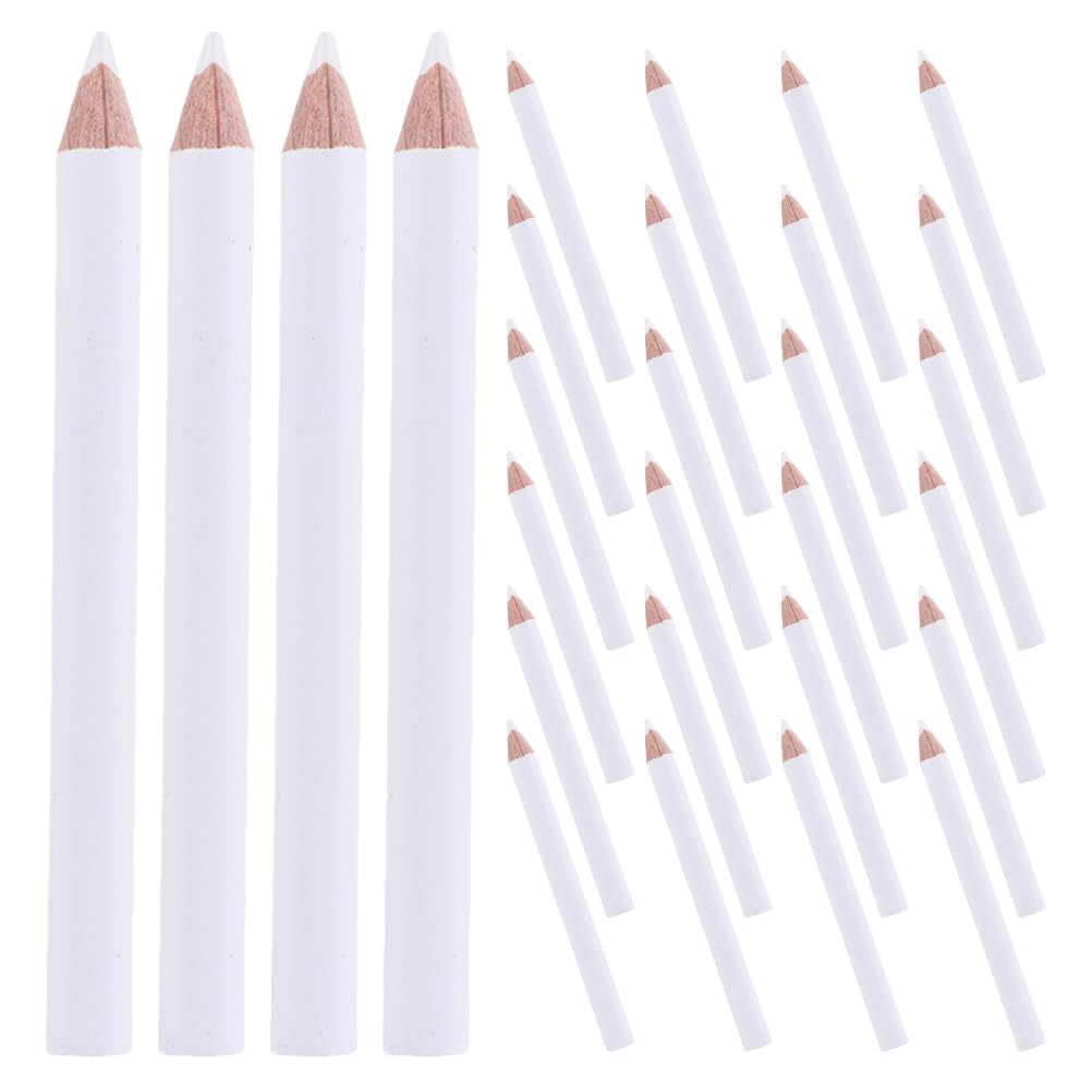 VANZACK 35pcs White Wax Pencil Nail Dotting Tools Rhinestone Picker Pen Crystal Pick Up Tools Pens for Nail Art Manicure